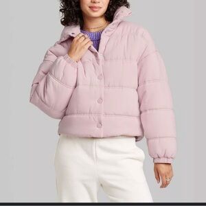 Wild Fable Light Pink Puffer Jacket
